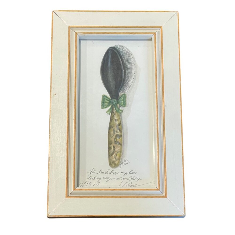 Kolene Spicher 2003 Framed‎ Brush Watercolor Print Number 1975, Signed 9.5" X 6"